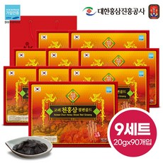 명기삼 고려 천홍삼절편 골드 + 쇼핑백, 20g, 9개