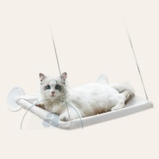 디엔샵 고양이 창문 거치대 고양이책상해먹 고양이창틀해먹, 카키