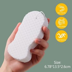 Esponja-각질 제거 소프트 스폰지 바디 스크러버 목욕 각질 스크럽 샤워 브러쉬 스킨 클리너, [01] A-white, 1개