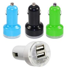 5V 2.1A/1A 자동차 전화 충전기 더블 USB 포트 자동차 전원 충전기 어댑터 자동 충전 담배 라이터 인터페이스, 1개, 2구