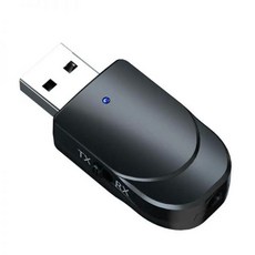 3In 1 호환 5.0 오디오 송신기 수신기 TX/RX 모드 2 인 USB 컴퓨터 TV 어댑터 차량용 듀얼 출력 개입, 01 Black_01 블루투스 v5.0, 1개