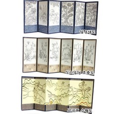 아트미유 민화 색칠하기 교구 6폭 미니 병풍 만들기세트 어르신미술 아동 미술재료 방과후, 1개