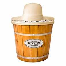 Nostalgia ICMP400WD Electric Wood Bucket Ice Cream Maker 4-Quart