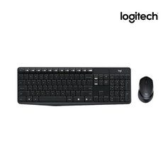 로지텍 MK315 QUIET 무선 무소음 콤보 데스크탑 키보드 마우스세트 블랙 1개 [로지텍코리아정품] 무선키보드