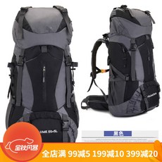 others 60 리터 대 용량 등산 백 남녀 경 량 아웃 도 어 팩 스포츠 여행 더 블 트 레 킹 캠핑 블랙 55 + 5, 상세페이지 참조
