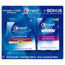 크레스트 3D 화이트 치아미백 스트랩 (40ct), 1팩