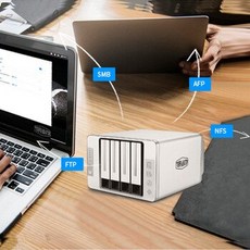 [해외] 비즈니스가정용 4BAY NAS 서버 RAID 기능이있는 124 메가바이트초 고속 4 HDD 네트워크 NAS 스토리지 스마트 폰 액세스 지원, 상세내용표시, 상세내용표시