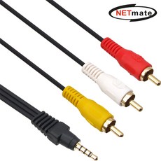 넷메이트 NMA-SR330 ST->RCA 3선 케이블 3m, 본상품선택, 1개