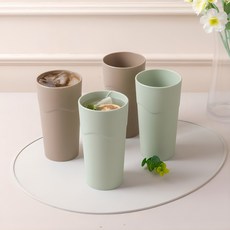 Ahtty home 2 種可重複使用咖啡杯 x 2p 套裝, 薄荷,巧克力, 1組