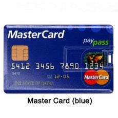 카드 USB 마스터카드 블랙카드 특이한 대용량 유에스비 메모리 4GB-64GB, Master Card (blue), 4GB