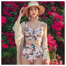 원조이 여성 수영복 여름 비키니 투피스 실내