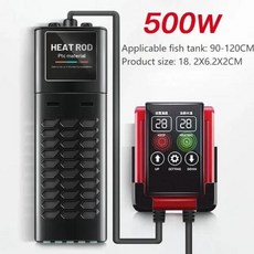 어항 수족관용 조절식 물 가열 막대 히터 다이빙 스마트 LED 온도 디스플레이 1200W, 1개