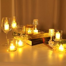 크리스마스트리 조명 장식 파티용품 무드등 LED 미니초 1P, LED미니초 받침형, 1개