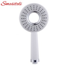 Smesiteli 새로운 고품질 슈퍼 부스터 핸드 헬드 샤워 노즐 샤워 물 절약 내구성 저압 호스 샤워 헤드|shower head|shower nozzlehandheld sho, 1개, 단일, 라이트 그레이