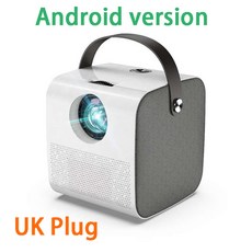 Q3 스마트 비디오 LED 프로젝터 Proyector 홈 시어터 1080P 내장 오디오 휴대용 소형 미니 프로젝터, Android version UK