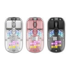 앱코 APM02 저소음 3MODE 무선 마우스, 화이트