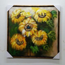 [공감몰BEST] 해바라기다섯송이캠퍼스유화그림액자 PC+5127EA