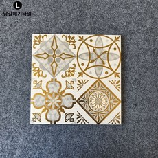 모로코 타일 테라조 데코 금도금 300X300 카페 베란다 배경벽 빈티지 프렌치, 스타일5