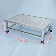 스테인레스 비계 발판 미끄럼방지 산업용 프레임 작업대 안전발판, 30. 80x40 높이 20cm + 빔