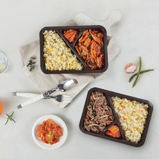 풍부한 소불고기 고소한 간장 계란밥에 매콤한 닭갈비 도시락세트 350gx8 ( 소불고기 4개 닭갈비 4개), 소불고기 4개 + 닭갈비 4개