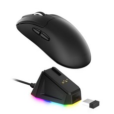 LTC GM022 초경량 3 모드 무선 게이밍 마우스 RGB 도크 PAW3395 26K DPI 센서 55G 경, 상세페이지 참조, 상세페이지 참조