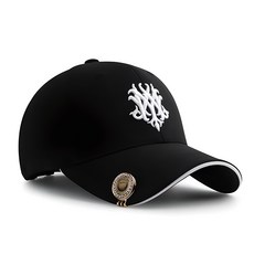 MQUM 남녀공용 스판샌드 골프모자 볼마커세트 케이스포장 GOLF, 블랙, 1개 블랙