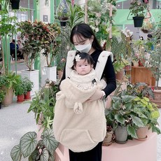헬로미니미 아기띠워머 겨울 뽀글이 극세사 곰돌이
