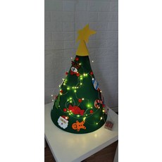 까사드로잉 펠트 부직포 크리스마스트리 DIY 벽트리 만들기, 원통트리+5m등