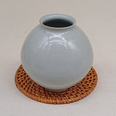 관상어 고백자 미니 달항아리 중 도자기 인테리어 소품, 1개