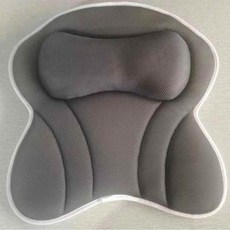 욕조 목베개 마사지 편안한 목 받침대, 나비 베개 6 흡입 컵 그레이, 1개