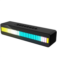 DS 2 채널 pc 멀티미디어 RGB 레인보우 LED 게이밍 사운드바 스피커, 블랙, M8