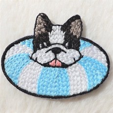 소풍가는집)) 와펜 자수패치 반전스팽글 캐릭터 큐빅뱃지 옷리폼 수선 [350종 대방출], 037 튜브강아지