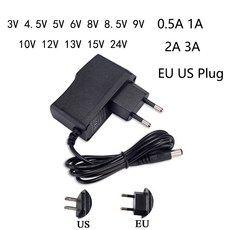 범용 전원 어댑터 AC 110V 220V to DC 5V 9V 12V 공급 장치 3V 6V 8V 13V 15V 24V 1A 2A 3A LED 스트립용, [12] 13 V, [02] only US Plug, 1개