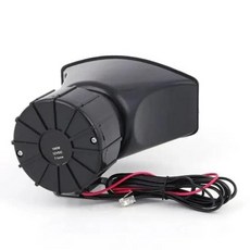 경찰 소방 경적 PA 스피커 마이크 시스템 자동차 오토바이 경적 7 톤 사이렌 경적 100W 12V 7 소리, 1) 12V Black