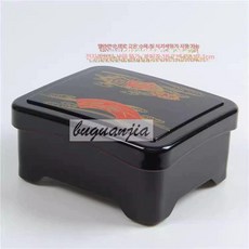 장어덮밥그릇 칠기도시락 텐동 규동 오렌지 17.3x14.5x8, 1개, 프린트 뚜껑 멜라민 16x13.5x7.1cm