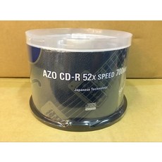 AZO CD-R 디스크 빈 블루 Azo 음악 80 분 700MB 52X 개/로트