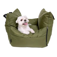  멍냥템 강아지 폴리 방수 카시트 반려견 차량용 펫 카시트 차시트 이동가방, 폴리방수카시트 카키 