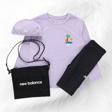 뉴발란스키즈 NEWBALANCEKIDS 쿨링온ESSENTIAL_생존수영 아동 래시가드 셋업 NK9RE2107U 387887