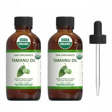 Sva Organics 타마누 호동씨 오일 Organic Tamanu Oil Cold Pressed 기미 무좀 엑지마 효능 118ml 2팩