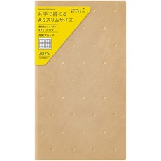 미도리 프로페셔널 다이어리 수첩 2025년 A5 슬림 월간 블랙 22348006 2024년 12월 시작, 다이아몬드