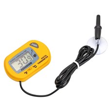 물고기 탱크 LCD 디지털 수족관 온도계 물 계량기 감지기 경보 애완 동물 용품 도구 수생, 4개