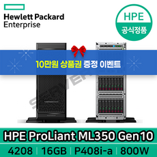 HP 타워 서버 ML350 Gen10 (4208 8C 2.1GHz 1P 16G 8SFF P408i-a 2G 800W 3년) P22094-371 + 신세계상품권 10만원