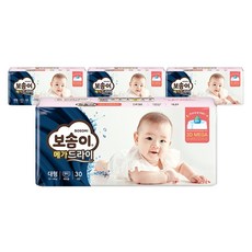 보솜이 메가드라이 팬티형 기저귀 여아용 대형(10~14kg), 120매,