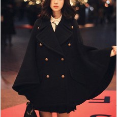 여성 케이프 망토 모직코트