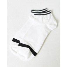 24SS 화이트 발목 컬러블럭 양말 HZSS4E304OW