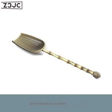 Z3JC 티스푼 티삽 구리 쿵푸 다기 악세사리 티스푼 가정용 티스푼 티스푼 티스푼 티스푼 구리 티스푼, 대나무 브론즈(16.5*3.3cm), 1개