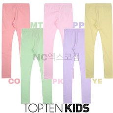 탑텐키즈 엑스코점 아동 여아 면 베이직 레깅스 (CO MT PK PP YE) MKA5PT2901