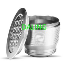 스테인리스 스틸 리필 가능한 재사용 가능 커피 캡슐 네스프레소 U 포 르 큐브 포 마에스트리아 커피
