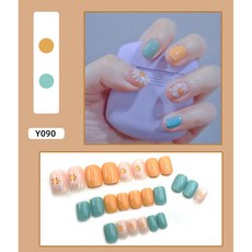 스타존 셀프 컬렉션 인조손톱 인스턴트 네일팁 롱 숏 글루 24P, Y090 A타입(숏), 1개