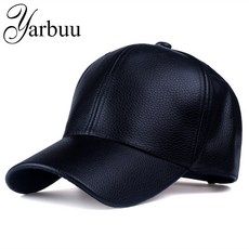 [YARBUU] CAP 2017 new Hot and winter PU 가죽 야구 모자 바이커 트럭 스냅 백 모자 남성용 여성용 모자 무료 배송|leather baseball